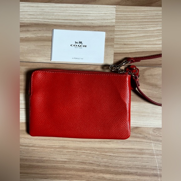 Orange COACH Wristlet - Picture 3 of 5